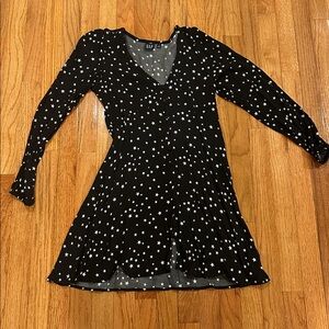 GAP Black Dress with White Star Pattern